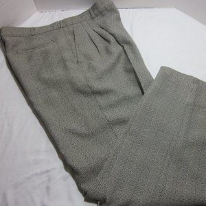 Montique New York  Men's 33x29 Dress Pants Black White  Pleated Front  100% Poly